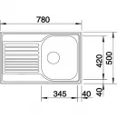Кухонная мойка Blanco Tipo 45S Compact Матовая сталь 513441