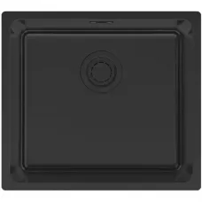 Кухонная мойка Paulmark Yuni YU49-MBN 49x44 см, черный матовый