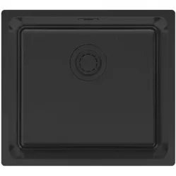 Кухонная мойка Paulmark Yuni YU49-MBN 49x44 см, черный матовый