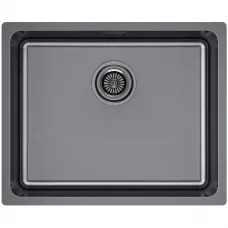 Кухонная мойка Paulmark Yuni YU54-GM 54x44 см, вороненая сталь
