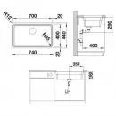 Кухонная мойка Blanco Etagon 700-U InFino зеркальная полированная сталь 524270