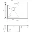 Кухонная мойка нержавеющая сталь Omoikiri Akisame 65-IN-L