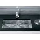 Кухонная мойка Blanco Zerox 400/400-U InFino зеркальная полированная сталь 521620