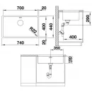 Кухонная мойка Blanco Andano 700-U InFino зеркальная полированная сталь 522971