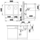 Кухонная мойка Blanco Andano 340/180-U InFino зеркальная полированная сталь 522979