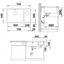 Кухонная мойка Blanco Andano 500/180-U InFino зеркальная полированная сталь 522991