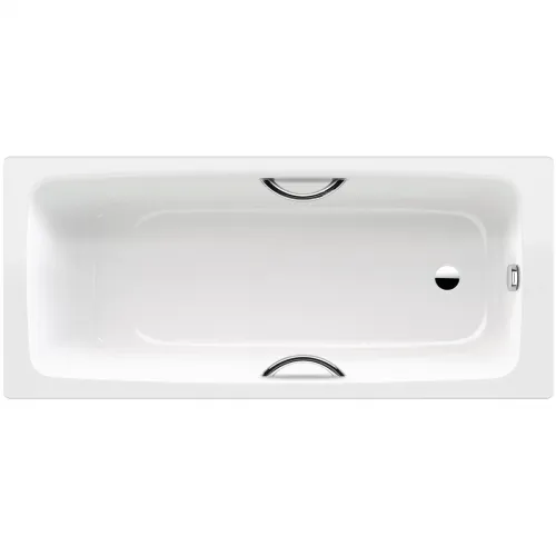 Ванна стальная Kaldewei Cayono Star 755 275500013001 170x70 см, с отверстиями под ручки, водоотталкивающим покрытием, альпийский белый
