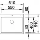 Кухонная мойка Blanco Claron 550-IF/A InFino нержавеющая сталь 521639