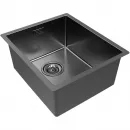 Кухонная мойка Paulmark Lassan LA38-GM 38x44 см, вороненая сталь