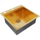 Кухонная мойка Paulmark Kroner-Pro PM705151-BG 51x51 см, золотой матовый