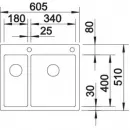 Кухонная мойка Blanco Claron 340/180-IF/A InFino нержавеющая сталь 521647