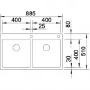 Кухонная мойка Blanco Claron 400/400-IF/A InFino нержавеющая сталь 521654