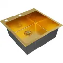 Кухонная мойка Paulmark Kroner-Edge PM775151-BG 51x51 см, золотой матовый