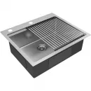 Кухонная мойка Paulmark Kroner-Pro PM705951-BS+R405-BS 59x51 см, нержавеющая сталь