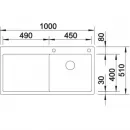 Кухонная мойка Blanco Claron 5 S-IF InFino нержавеющая сталь 521625