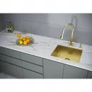 Кухонная мойка Paulmark Lassan LA44-LG 44x44 см, светлое золото