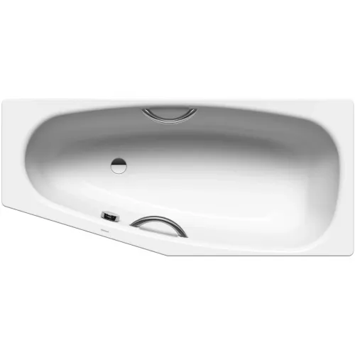 Ванна стальная Kaldewei Mini Star 833 224900013001 157x75 см L, угловая, с отверстиями под ручки, водоотталкивающим покрытием, альпийский белый