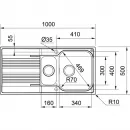 Кухонная мойка Franke Smart SRX 651 полированная сталь 101.0368.322