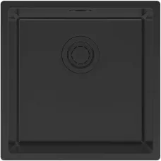 Кухонная мойка Paulmark Lassan LA44-MBN 44x44 см, черный матовый