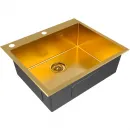 Кухонная мойка Paulmark Kroner-Edge PM775951-BG 59x51 см, золотой матовый