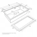Кухонная мойка Paulmark Kroner-Pro PM707551-BG+R405-BG 75x51 см, золотой матовый