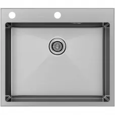 Кухонная мойка Paulmark Kroner-Edge PM775951-BS 59x51 см, нержавеющая сталь