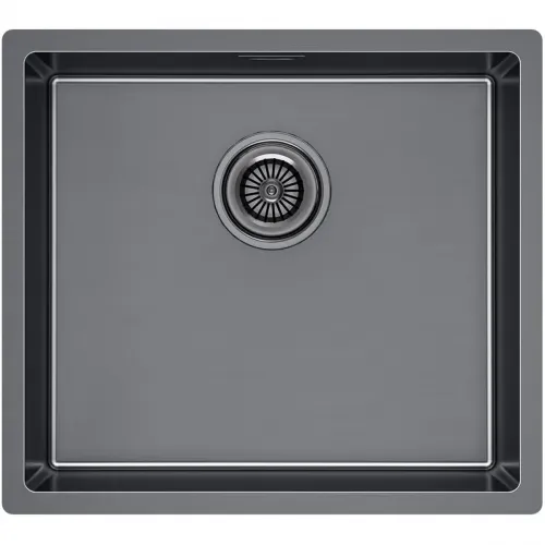 Кухонная мойка Paulmark Lassan LA49-GM 49x44 см, вороненая сталь