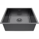 Кухонная мойка Paulmark Lassan LA49-GM 49x44 см, вороненая сталь