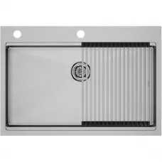 Кухонная мойка Paulmark Kroner-Pro PM707551-BS+R405-BS 75x51 см, нержавеющая сталь