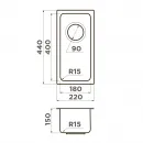 Кухонная мойка Omoikiri Tadzava 22-U/I-IN Ultra 15 нержавеющая сталь 4997112