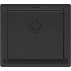 Кухонная мойка Paulmark Lassan LA49-MBN 49x44 см, черный матовый