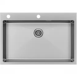 Кухонная мойка Paulmark Kroner-Edge PM777551-BS 75x51 см, нержавеющая сталь