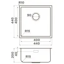 Кухонная мойка Omoikiri Tadzava 44-U/I-IN Ultra 15 нержавеющая сталь 4997114