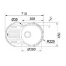 Кухонная мойка Franke Polar PXN 611-71 декоративная сталь 101.0443.084