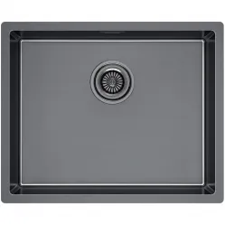 Кухонная мойка Paulmark Lassan LA54-GM 54x44 см, вороненая сталь