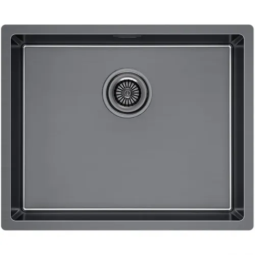 Кухонная мойка Paulmark Lassan LA54-GM 54x44 см, вороненая сталь
