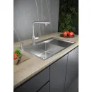 Кухонная мойка Paulmark Kroner-Edge PM777851-BSL 78x51 см, нержавеющая сталь