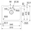 Кухонная мойка Franke Bell BCX 110-55 TL полированная сталь 122.0689.806