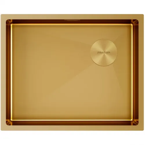Кухонная мойка Paulmark Next-Skew PM885444-BG 54x44 см, золотой матовый