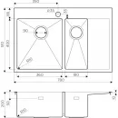 Кухонная мойка светлое золото Omoikiri Akisame 78-2-LG-L