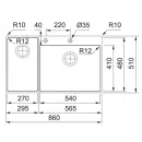 Кухонная мойка Franke Box Center BWX 220-54-27 TL полированная сталь 127.0538.260