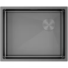Кухонная мойка Paulmark Next-Skew PM885444-GM 54x44 см, вороненая сталь