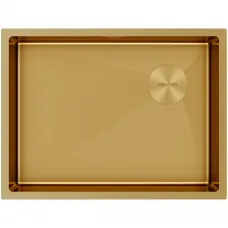 Кухонная мойка Paulmark Next-Skew PM885844-BG 58x44 см, золотой матовый