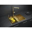 Кухонная мойка Paulmark Next-Skew PM885844-BG 58x44 см, золотой матовый