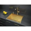 Кухонная мойка Paulmark Next-Skew PM885844-BG 58x44 см, золотой матовый