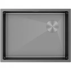 Кухонная мойка Paulmark Next-Skew PM885844-GM 58x44 см, вороненая сталь