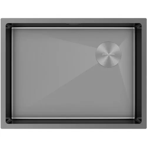 Кухонная мойка Paulmark Next-Skew PM885844-GM 58x44 см, вороненая сталь