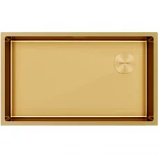 Кухонная мойка Paulmark Next-Skew PM887444-BG 74x44 см, золотой матовый