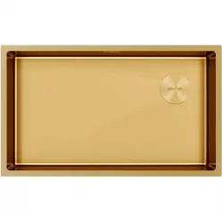Кухонная мойка Paulmark Next-Skew PM887444-BG 74x44 см, золотой матовый