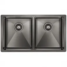 Кухонная мойка Paulmark Dopplet вороненая сталь PM507844-GM